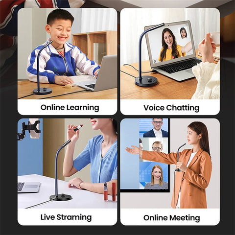 UGREEN Desktop PC USB Microphone Gooseneck Mic for YouTube Streaming, Gaming Audio Microphone