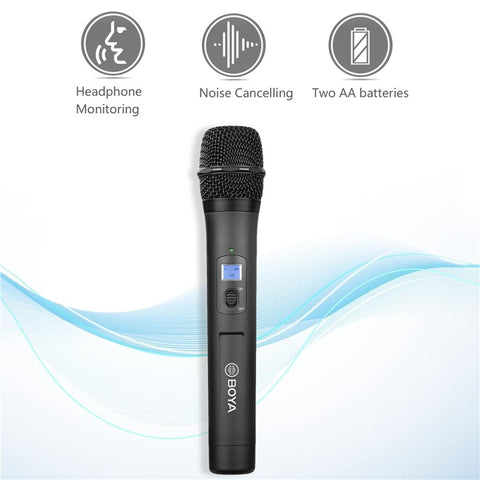 BOYA BY-WM8 Pro K3 UHF Dual Channel Condenser Wireless Microphone Interview Live Streaming Mic