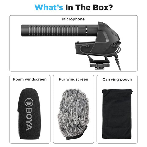 BOYA BY-BM3032 Supercardioid On-camera Condenser Shotgun Microphone for DSLR Camera Vlogging Recording