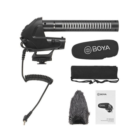 BOYA BY-BM3030 Supercardioid Condenser Mic for DSLR Camera Video Recording Microphone with 3.5mm Input