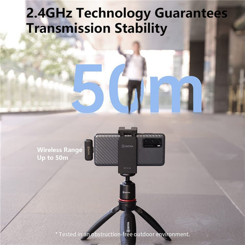 BOYA BY-WM3T2-U1 Wireless Lavalier Microphone Portable Audio Video Recording Mic for Live Broadcast