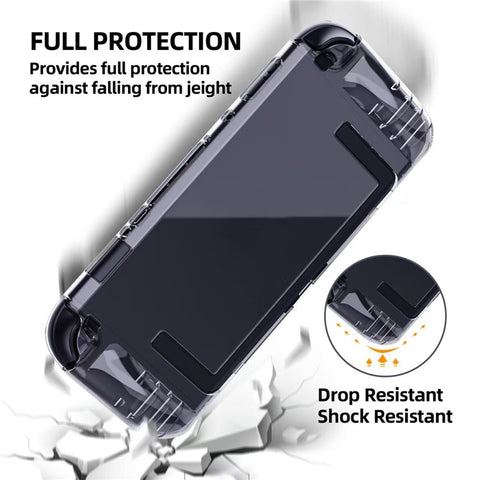 For Nintendo Switch 2 TPU Case Transparent Shockproof Slim Protective Cover