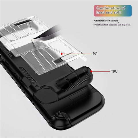 For Nintendo Switch 2 Game Console Shockproof Cover Crystal Clear TPU  + PC Protective Case