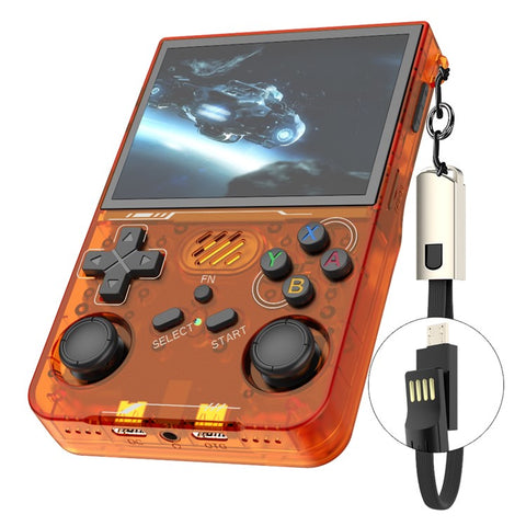 R36xx Handheld Game Console 3.5 Inch Screen Retro Arcade Gaming Controller, Standard Version  /  64G TF Card