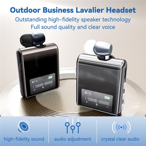 K89 Business LCD Display Clip-On Bluetooth-Compatible Headset Wireless Cycling Hands-Free Calling Earphone