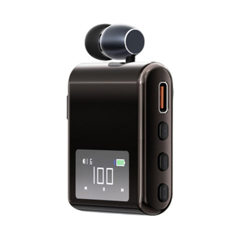 K89 Business LCD Display Clip-On Bluetooth-Compatible Headset Wireless Cycling Hands-Free Calling Earphone
