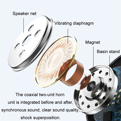 KUQIBAO Helmet Bluetooth-compatible Headset Motorcycle Intercom Waterproof Headphone (with Soft Microphone)