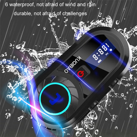 KUQIBAO Helmet Bluetooth-compatible Headset Motorcycle Intercom Waterproof Headphone (with Soft Microphone)