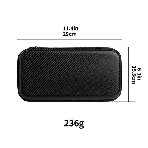For Nintendo Switch 2 Storage Case Carbon Fiber Portable Carrying Bag with Detachable Handle
