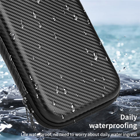 For Nintendo Switch 2 Storage Case Carbon Fiber Portable Carrying Bag with Detachable Handle