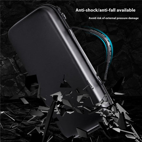 For AYN Odin 2 Portable Storage Bag Game Console Carrying Case EVA Shockproof with Handle Strap  /  Mesh Pocket