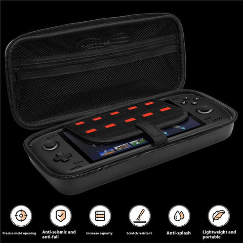 For AYN Odin 2 Portable Storage Bag Game Console Carrying Case EVA Shockproof with Handle Strap  /  Mesh Pocket