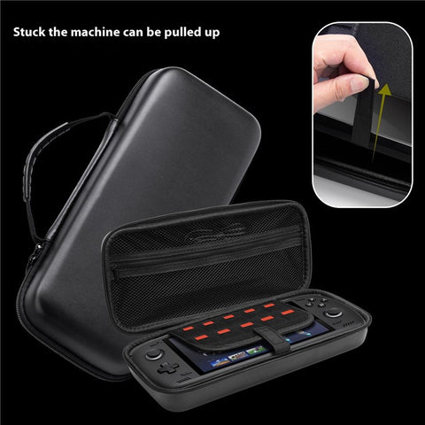 For AYN Odin 2 Portable Storage Bag Game Console Carrying Case EVA Shockproof with Handle Strap  /  Mesh Pocket