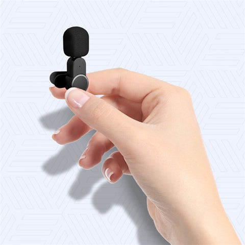 2Pcs Wireless Lavalier Microphone Live Streaming Lapel Clip Mic with Type-C Receiver