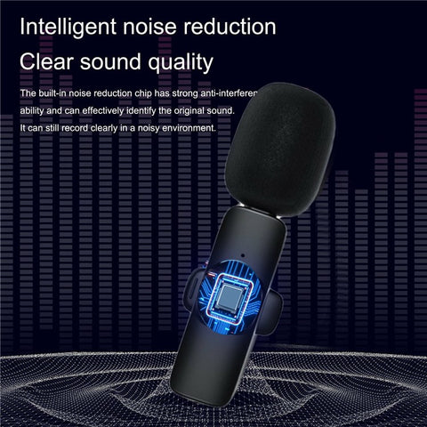 K1 Clip Microphone 2.4G Wireless Lapel Mic with Type-C Receiver for Mobile Phone Live Stream Interview Short Video