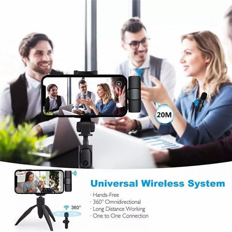 K1 Clip Microphone 2.4G Wireless Lapel Mic with Type-C Receiver for Mobile Phone Live Stream Interview Short Video
