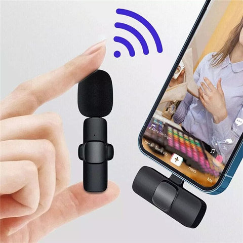 K1 Clip Microphone 2.4G Wireless Lapel Mic with Type-C Receiver for Mobile Phone Live Stream Interview Short Video