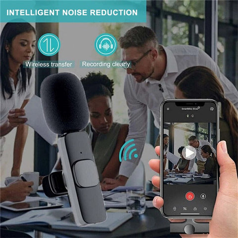 K1 Clip Microphone 2.4G Wireless Lapel Mic with Type-C Receiver for Mobile Phone Live Stream Interview Short Video