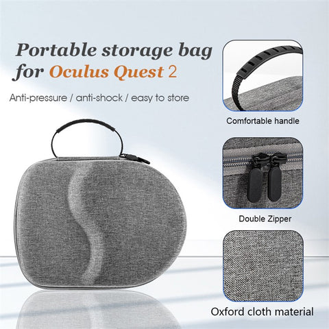 DEVASO For Oculus Quest 2 VR Glasses Portable Storage Bag Oxford Cloth Handbag Carrying Case