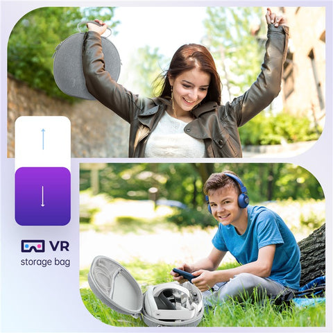 JYS JYS-MQ007 For Meta Quest 3 Hard EVA Portable Storage Bag VR Helmet Handle Protection Bag