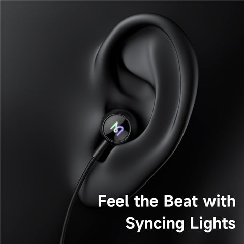 MCDODO HP-5830 USB C Digital Audio Earphones with RGB Lights Type C Wired Earbuds