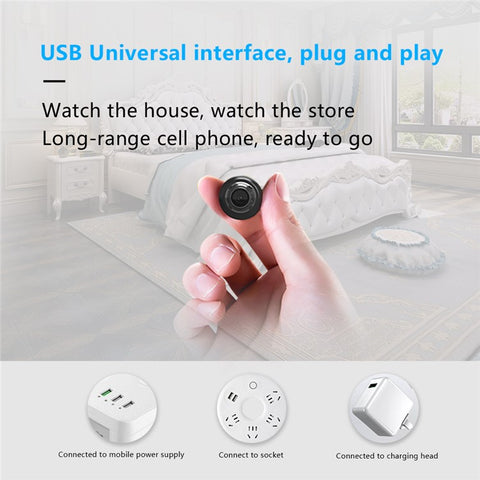 X5 Mini WiFi Indoor Camera 140 Degree Wide Angle Lens AI Human Detection 1080P HD Monitoring Camera