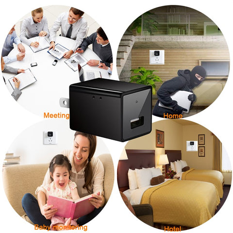 SQ22 Wireless Hidden Camera Wall Charger Plug Adapter for Home Security