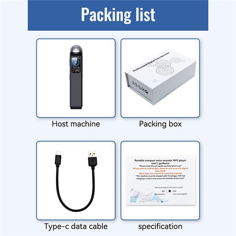 Q99 32GB Digital Audio Voice Recorder MP3 Player Noise Reduction Recording Device