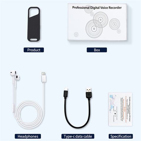 S28 32GB Noise Reduction Digital Audio Voice Recorder MP3 Player with Wire Headphone
