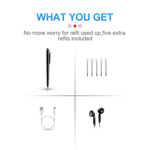 Q9 16GB Noise Reduction Digital Voice Recorder Pen with OLED Display + Writing Pen 2 in 1 for News Interviews Business Meeting