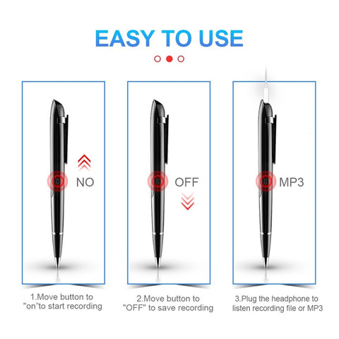 Q9 16GB Noise Reduction Digital Voice Recorder Pen with OLED Display + Writing Pen 2 in 1 for News Interviews Business Meeting