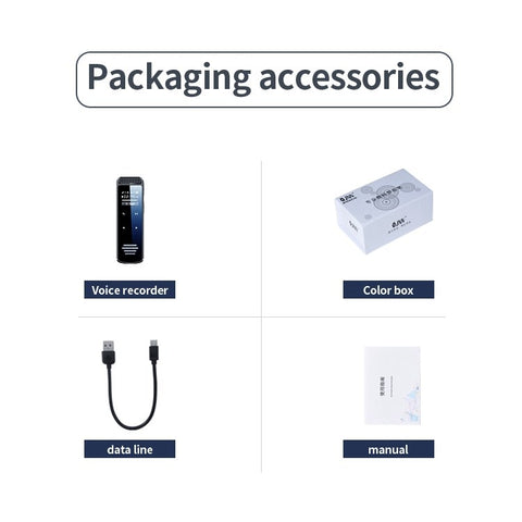 Q55 8GB Voice-to-Text Touch Screen Audio Recorder Zinc Alloy MP3 Playback One-Key Recording Voice Recording Device for Lectures Meetings Classes