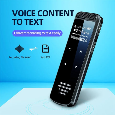 Q55 8GB Voice-to-Text Touch Screen Audio Recorder Zinc Alloy MP3 Playback One-Key Recording Voice Recording Device for Lectures Meetings Classes