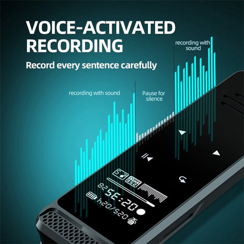 Q55 32GB Noise Reduction Audio Recorder Dual-Mic HD Voice Activated Sound Recorder for Lectures Meetings Classes