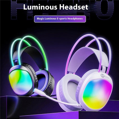 LENOVO LECOO HT410 Wired Gaming Headset LED Light USB 7.1 Surround Sound Desktop PC Headphone with Microphone