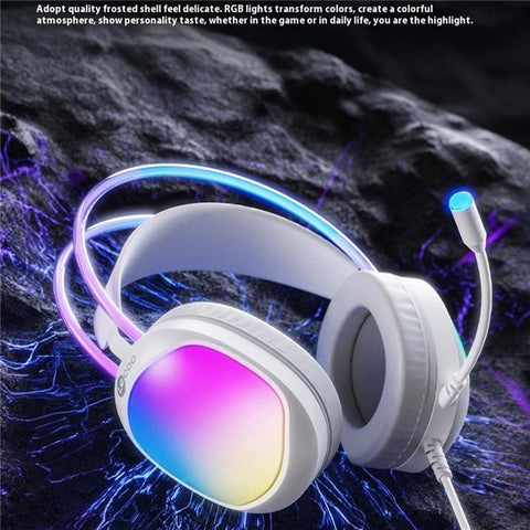 LENOVO LECOO HT410 Wired Gaming Headset LED Light USB 7.1 Surround Sound Desktop PC Headphone with Microphone