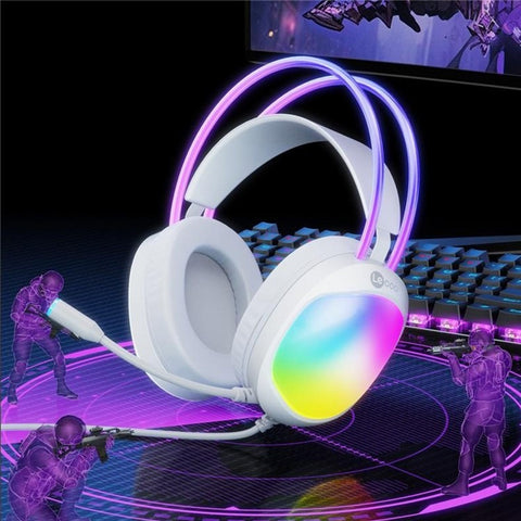 LENOVO LECOO HT410 Wired Gaming Headset LED Light USB 7.1 Surround Sound Desktop PC Headphone with Microphone