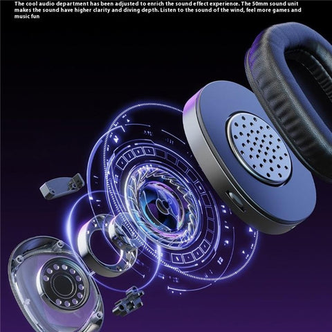 LENOVO LECOO HT410 Wired Gaming Headset LED Light USB 7.1 Surround Sound Desktop PC Headphone with Microphone