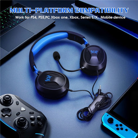 KOTION EACH G3100 For PS4 / PS5 / Nintendo Switch Gaming Headset Wired Headphone with Microphone
