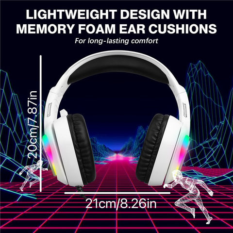 KOTION EACH G4100 Wired Gaming Headset with Mic 3.5mm + USB LED Light Over-ear Headphone