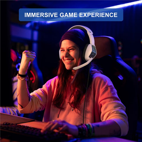 KOTION EACH G6000 For PS5 Computer Gaming Headset LED Light Wired PC Headphone with Microphone