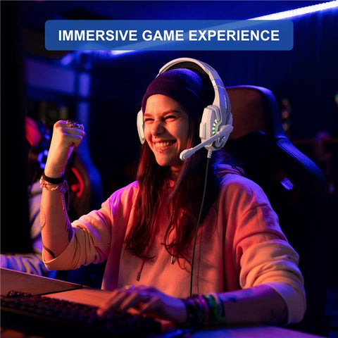 KOTION EACH G9000 Plus Gaming Headset Wired Computer RGB Lighting Over-ear Headphone with Microphone