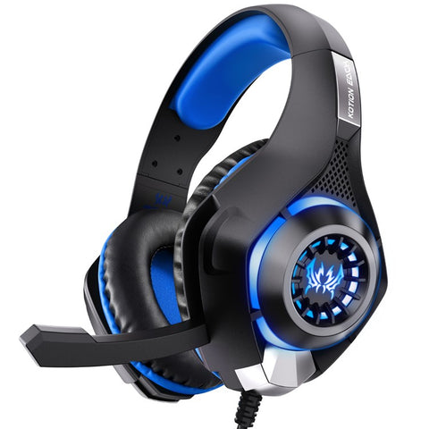 KOTION EACH GS400 LED Light Gaming Headset Wired Over-Ear Headphone with Audio Adapter Cable for PC / PS4 / PS5