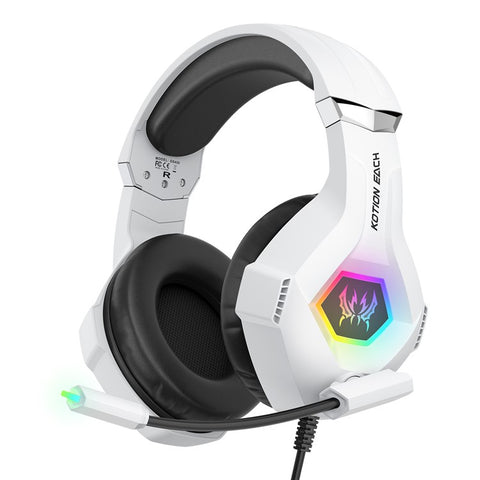 KOTION EACH GS450 For PS4 / PS5 / PC Gaming Headset RGB Wired Over-Ear Headphone with Adapter Cable