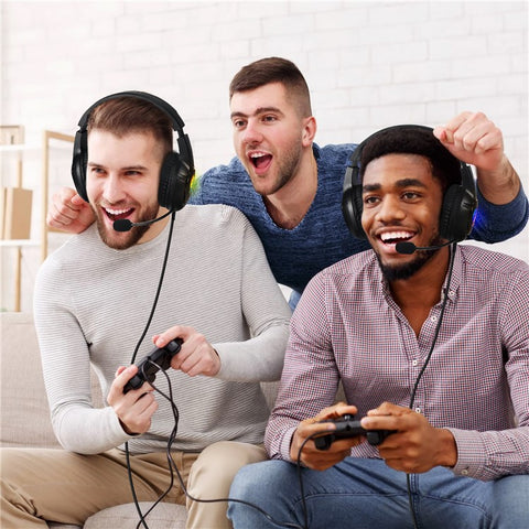 KOTION EACH S20 Gaming Headset LED Light Deep Bass Wired Headphone for PC / PS4 / PS5 with Adapter Cable