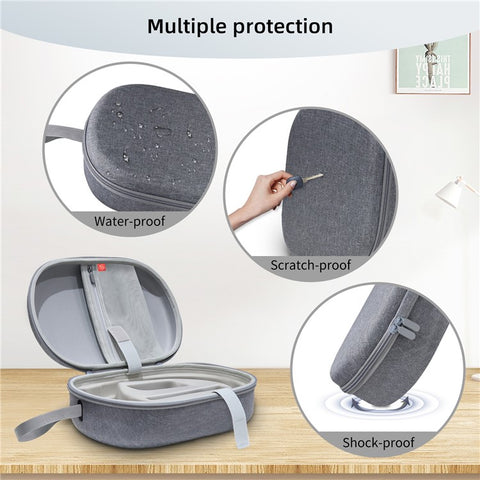 JYS JYS-APP001 Storage Bag for Apple Vision Pro VR Accessories Carrying Case, Grey Linen Cover