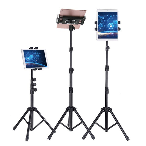 ADV-306 52cm-136cm Height Adjustable Foldable Tripod Mount for Phone Tablet within 4.7-12.9 Inches