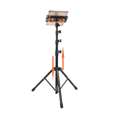 ADV-306 52cm-136cm Height Adjustable Foldable Tripod Mount for Phone Tablet within 4.7-12.9 Inches
