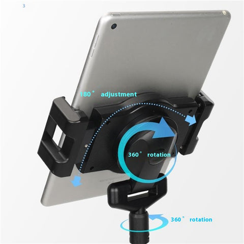 JYX-008 Universal 4.7-14inch Mobile Phone Tablet Holder Floor Stand Metal Retractable Tripod Bracket