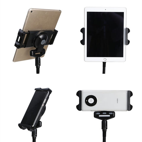 4.7-12.9 inch Mobile Phone Tablet Holder Floor Stand 360 Degrees Rotating Adjustable Height Tripod Bracket